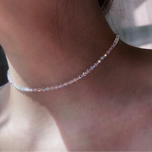 Iridescent Aurora Crystal Choker | Adjustable Length